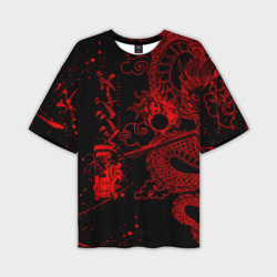 Мужская футболка oversize 3D Токийские мстители: красный дракон