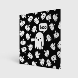 Холст квадратный Boo! приведение хеллоуин