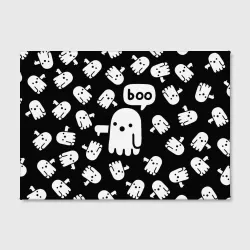 Холст прямоугольный Boo! приведение хеллоуин - фото 2