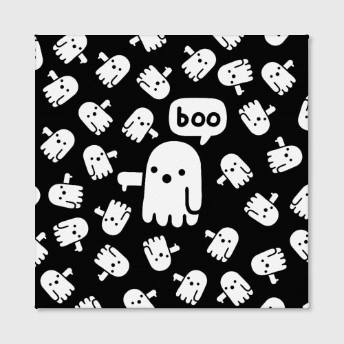 Холст квадратный Boo! приведение хеллоуин - фото 2