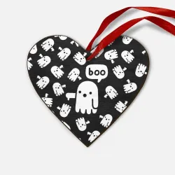 Деревянная игрушка Сердце Boo! приведение хеллоуин