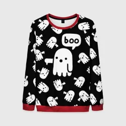 Мужской свитшот 3D Boo! приведение хеллоуин