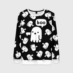 Женский свитшот 3D Boo! приведение хеллоуин