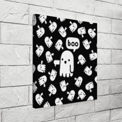 Холст квадратный Boo! приведение хеллоуин - фото 2