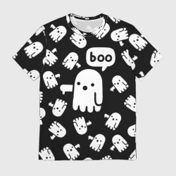 Мужская футболка 3D Boo! приведение хеллоуин
