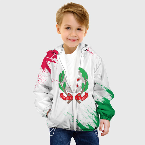 Детская куртка 3D Герб италии Италия , Italy, цвет белый - фото 3