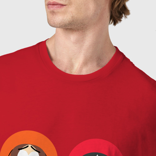 Мужская футболка хлопок с принтом Игра в кальмара и сауз, фото #4