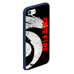 Чехол для iPhone 5/5S матовый Garena free fire, лого игры дракон - фото 2