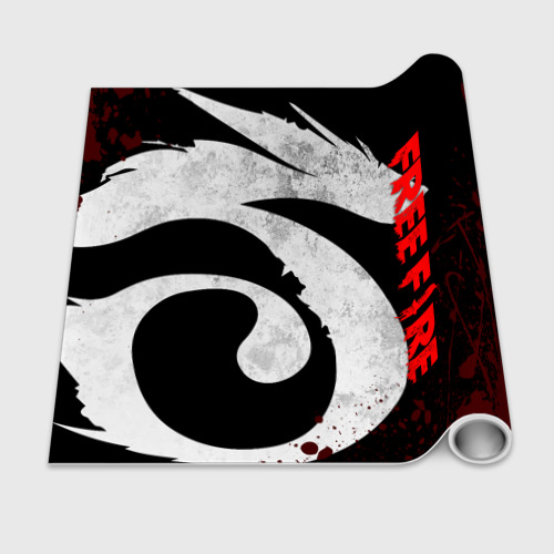 Бумага для упаковки 3D Garena free fire, лого игры дракон - фото 2