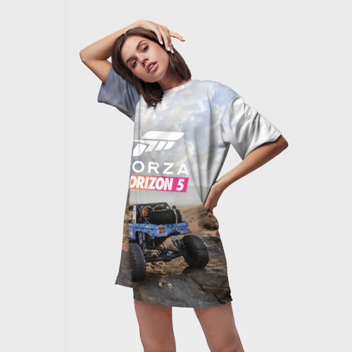 Платье-футболка 3D Forza Horizon 5, цвет 3D печать - фото 3