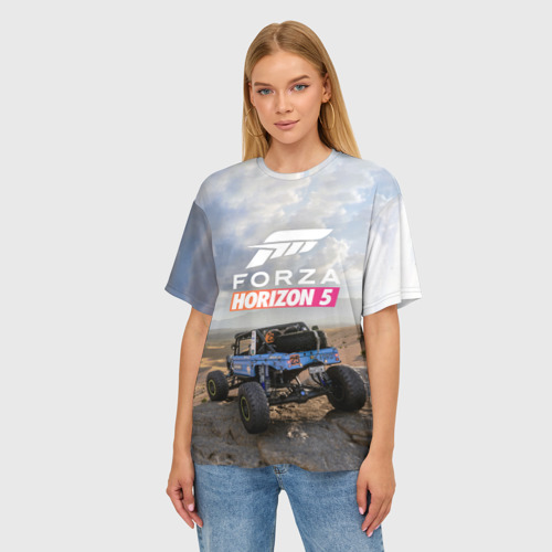 Женская футболка oversize 3D Forza Horizon 5, цвет 3D печать - фото 3