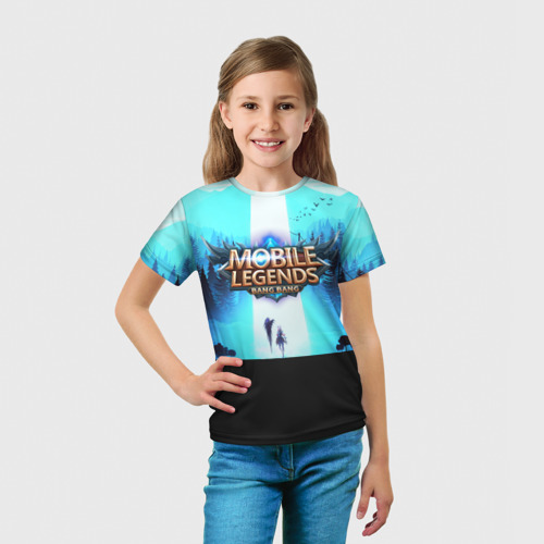 Детская футболка 3D с принтом MOBILE LEGENDS BANG BANG / МОБА ЛЕГЕНДС, вид сбоку #3