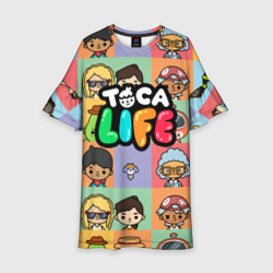 Детское платье 3D Toca Boca life персонажи