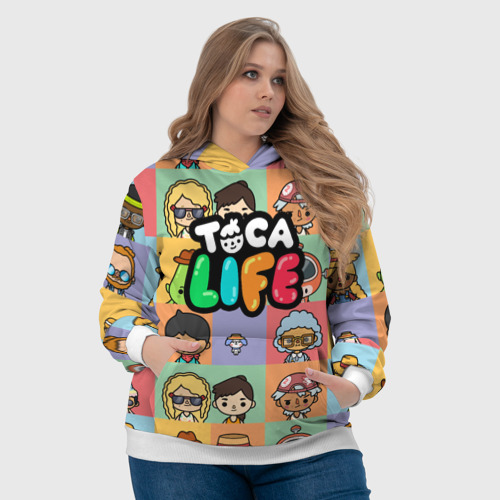 Женская толстовка 3D Toca Boca life персонажи, цвет 3D печать - фото 6