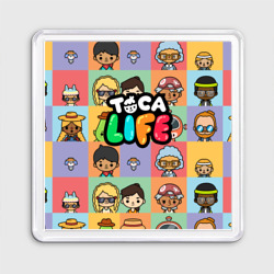 Магнит 55*55 Toca Boca life персонажи