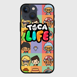 Чехол для iPhone 13 mini Toca Boca life персонажи