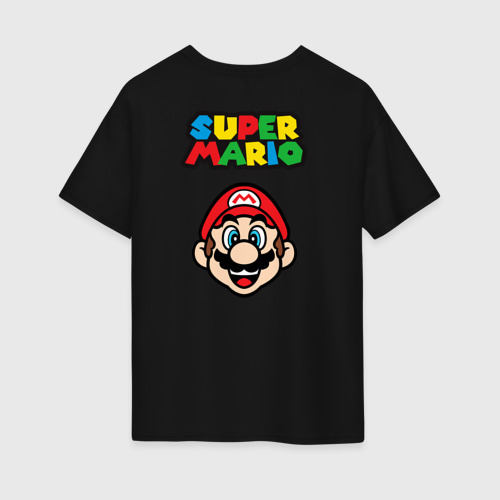 Женская футболка хлопок Oversize Mario Bu, цвет черный - фото 2