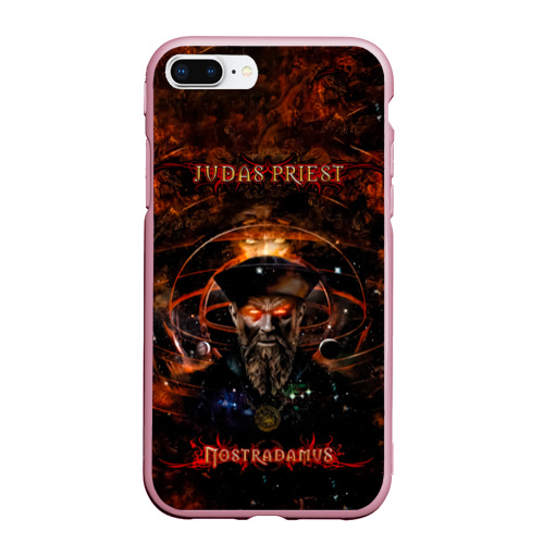 Чехол для iPhone 7Plus/8 Plus матовый Nostradamus - Judas Priest, цвет розовый
