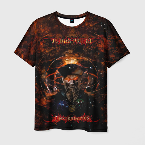 Мужская футболка с принтом Nostradamus - Judas Priest, вид спереди №1