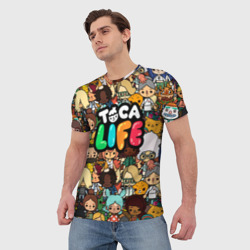 Мужская футболка 3D Toca Boca world все персонажи - фото 2