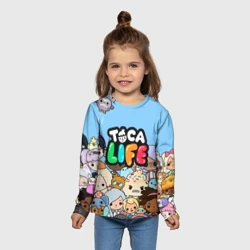 Детский лонгслив 3D Toca Boca твоя история stories - фото 2