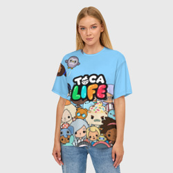 Женская футболка oversize 3D Toca Boca твоя история stories - фото 2