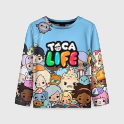 Детский лонгслив 3D Toca Boca твоя история stories