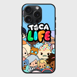 Чехол силиконовый для Apple iPhone 15 Pro матовый Toca Boca твоя история stories