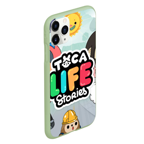 Чехол для iPhone 11 Pro матовый Toca Boca stories, твоя история, цвет салатовый - фото 3