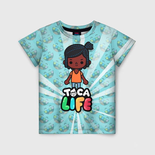 Детская футболка 3D с принтом Toca Life World, вид спереди #2
