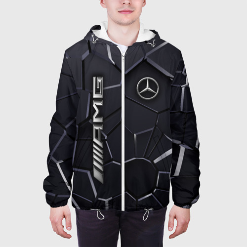 Мужская куртка 3D Mercedes AMG 3D плиты, цвет 3D печать - фото 4