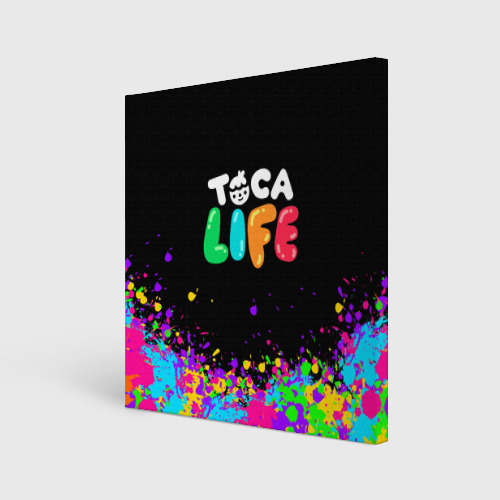 Холст квадратный Toca Boca life брызги красок