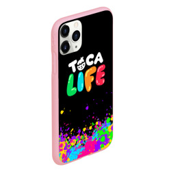 Чехол для iPhone 11 Pro матовый Toca Boca life брызги красок - фото 2