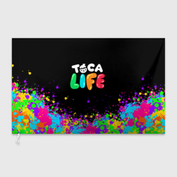 Флаг 3D Toca Boca life брызги красок