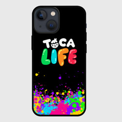 Чехол для iPhone 13 mini Toca Boca life брызги красок