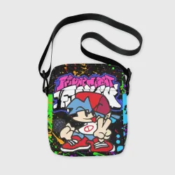 Сумка через плечо 3D Friday night Funkin брызги красок, герой