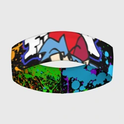 Повязка на голову 3D Friday night Funkin брызги красок, герой