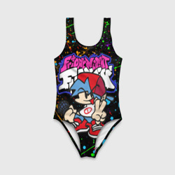 Детский купальник 3D Friday night Funkin брызги красок, герой - фото 2