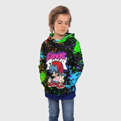 Детская толстовка 3D Friday night Funkin брызги красок, герой - фото 2