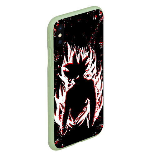 Чехол для iPhone XS Max матовый Dragon ball super, цвет салатовый - фото 3