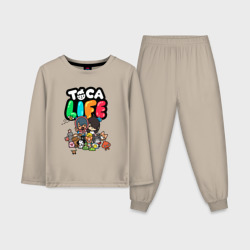 Детская пижама с лонгсливом хлопок Toca Boca world Toca life