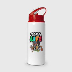 Бутылка для воды с трубочкой Toca Boca world Toca life