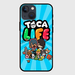 Чехол для iPhone 13 mini Toca Boca world, Тока бока Герои и его звери