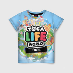 Детская футболка 3D Toca Boca world, планета игры