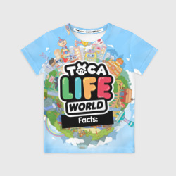 Детская футболка 3D Toca Boca world, планета игры