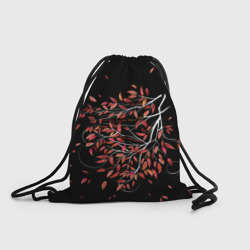Рюкзак-мешок 3D Красные акварельные листья
