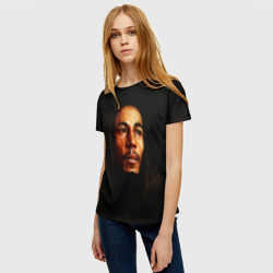 Женская футболка 3D Bob Marley Art - фото 2