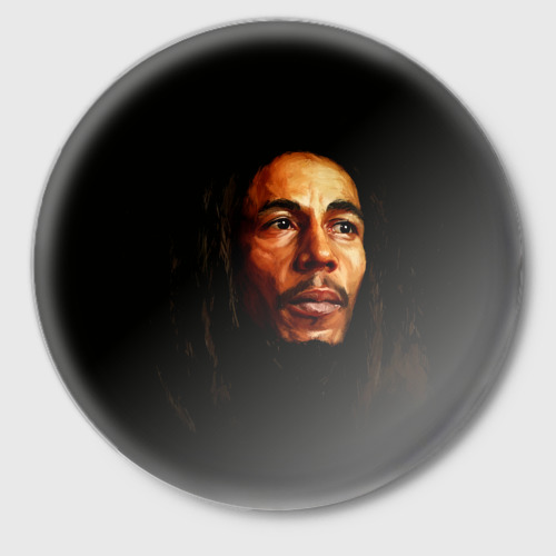 Значок Bob Marley Art, цвет белый