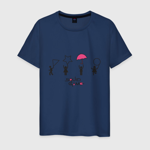 Мужская футболка хлопок Сахарные Соты Squid Game, цвет темно-синий