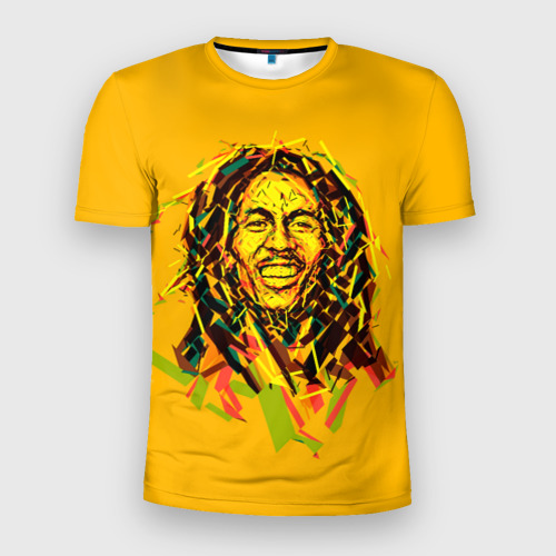 Мужская футболка 3D Slim с принтом Радостный Боб, вид спереди #2
